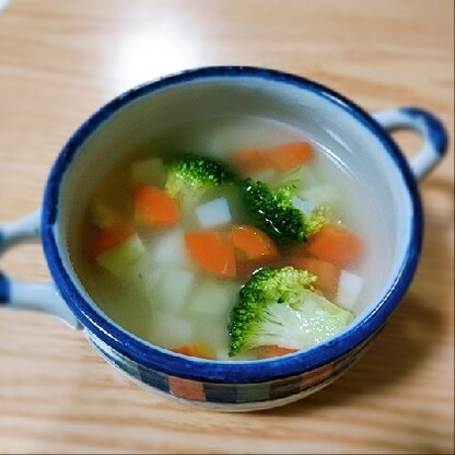 野菜の旨みがでて美味しいスープになりました(*^-^*)